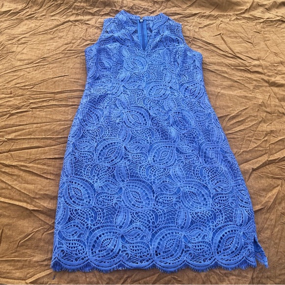 Lilly Pulitzer Dresses & Skirts - Lilly Pulitzer Alexa Shift Dress in Beckon Blue Lace Size 6